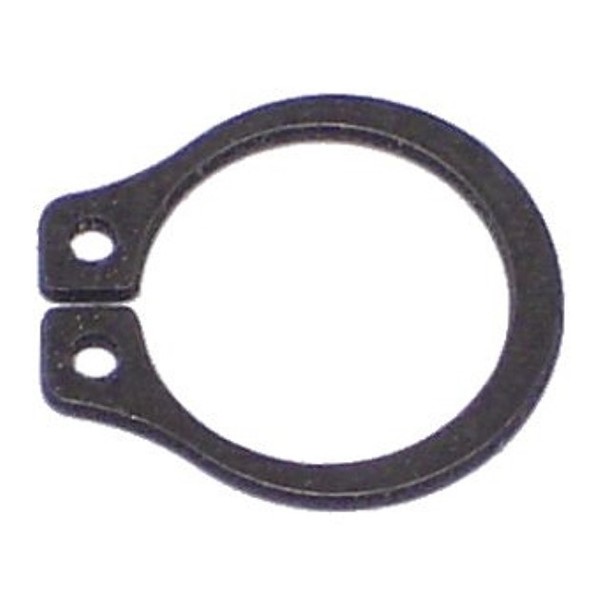 Midwest Fastener External Retaining Ring, Steel Black Phosphate Finish, 3/8 in Shaft Dia, 40 PK 61083